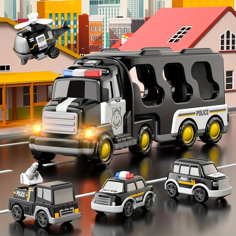 Racing Police Car Toy with Flashing Lights
