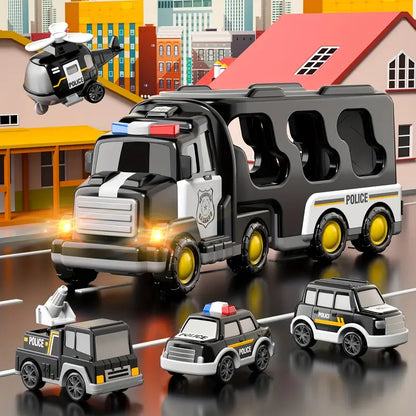 Racing Police Car Toy with Flashing Lights