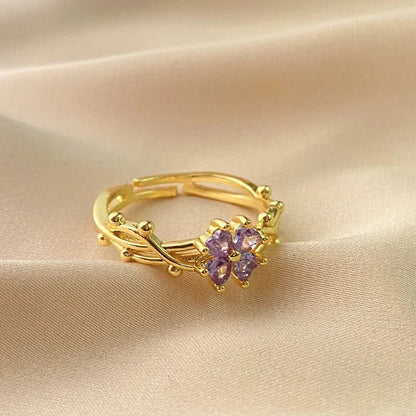 Vibrant Bloom Adjustable Fashion Ring