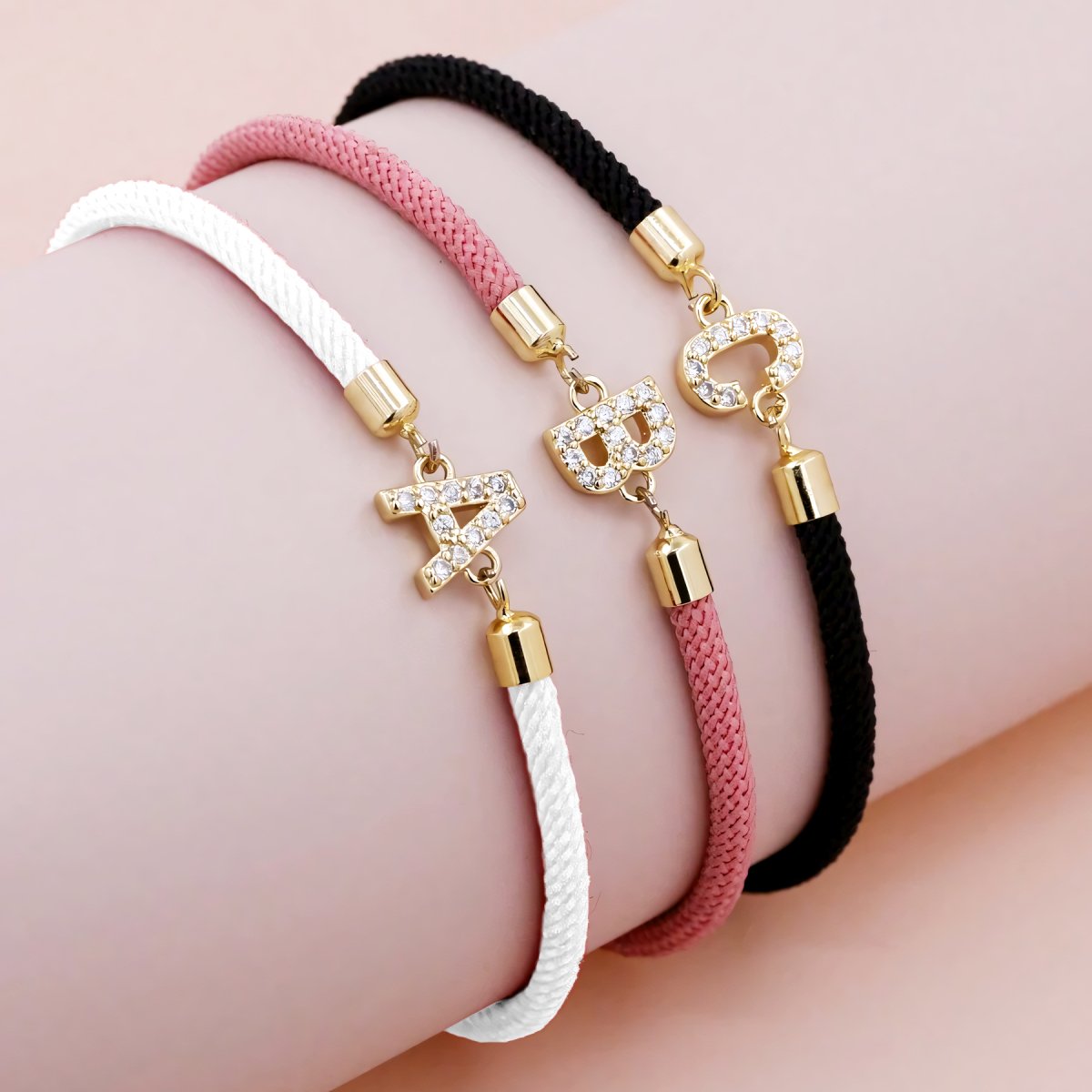 Custom Initial Letter Chain Bracelets