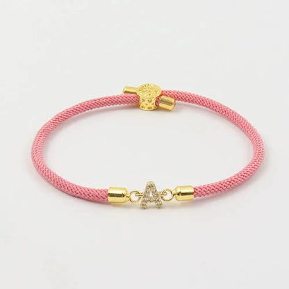 Engraved Monogrammed Name Charm Bracelets