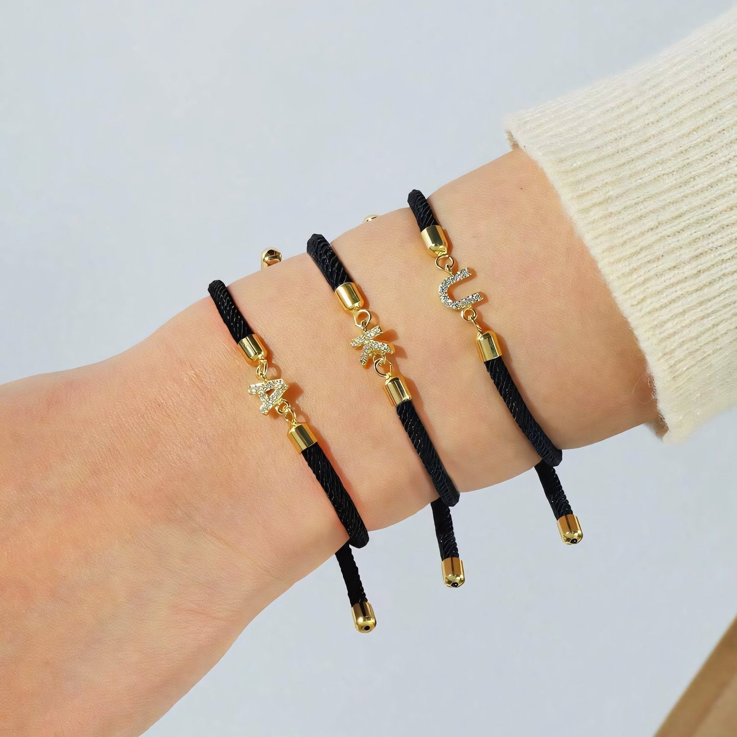 Custom Initial Letter Chain Bracelets