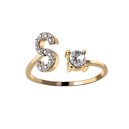 Custom Engraved Dainty Initial Diamond Ring