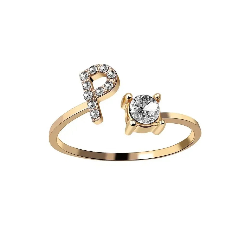 Custom Engraved Diamond Monogram Ring