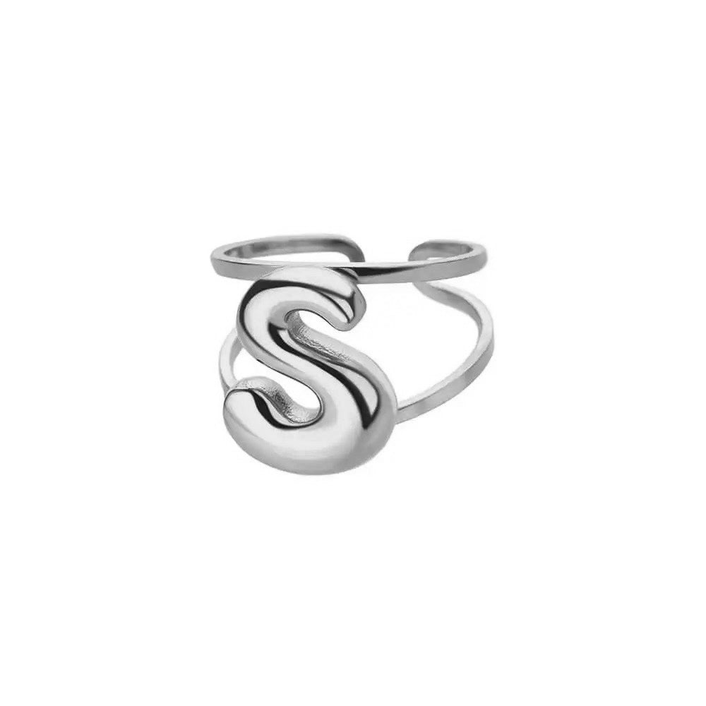 Custom Initial Open Ring Adjustable Fit