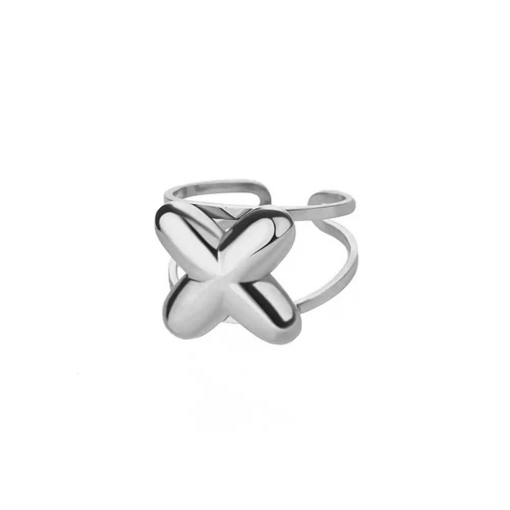 Customizable Initial Open Circle Ring