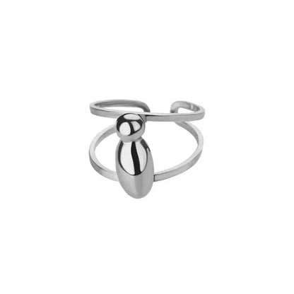 Custom Initial Open Ring Adjustable Fit