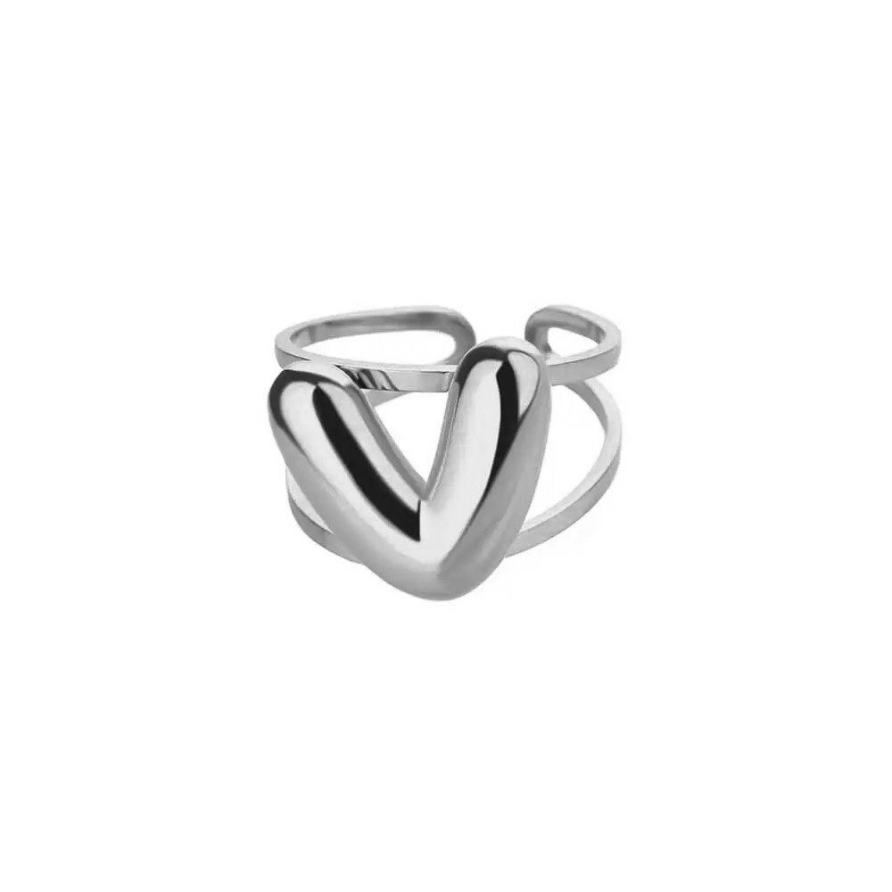 Customizable Initial Open Circle Ring