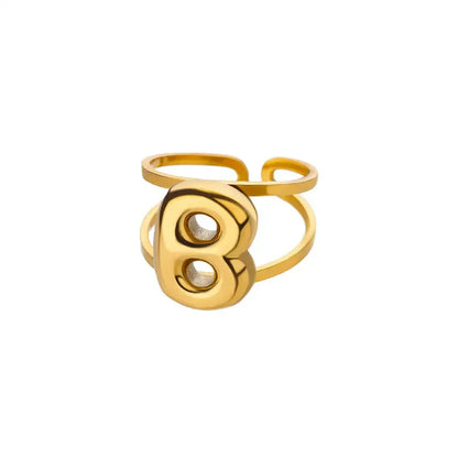Custom Initial Open Ring Adjustable Fit