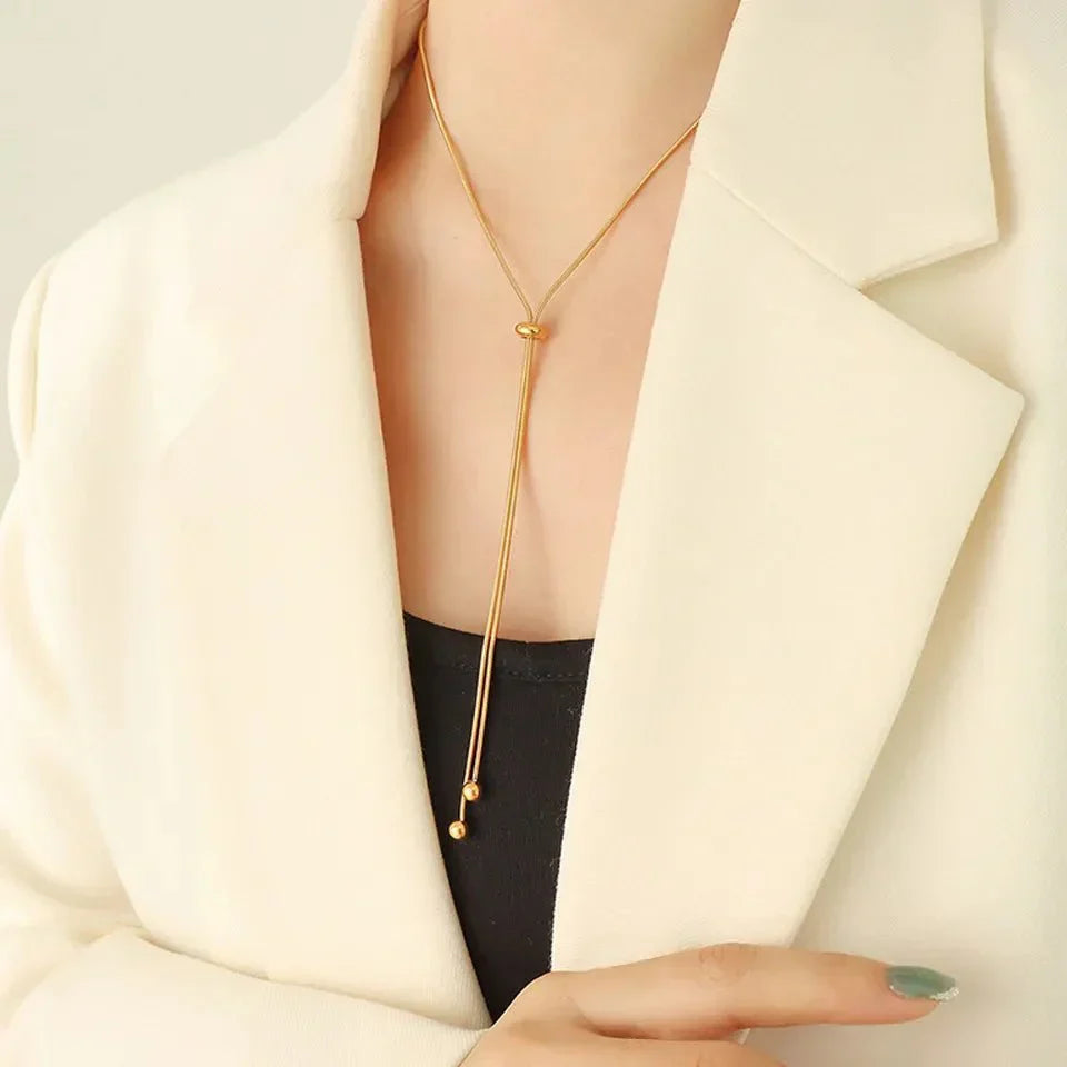 Delicate Drop Chain Layered Necklace - Luxicro