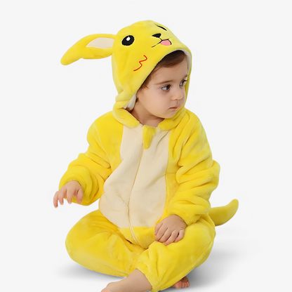 Adorable Animal Onesie with Ears and Tail - Luxicro
