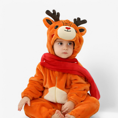 Adorable Animal Onesie with Ears and Tail