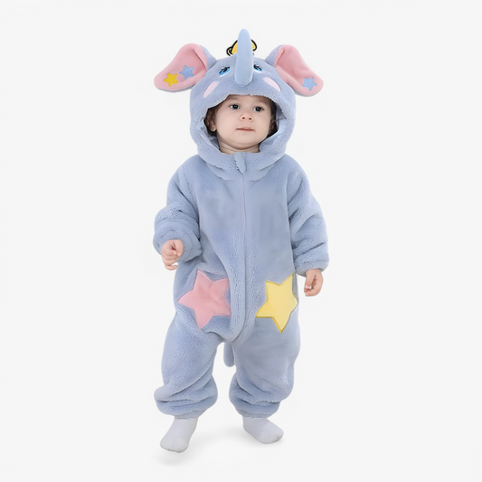 Adorable Baby Elephant Romper Soft Infant Suit - Luxicro
