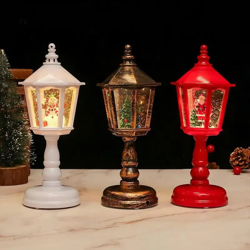 Sparkling Snow Globe Holiday Lamp