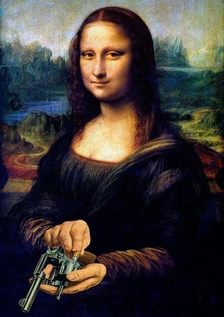 Funny Mona Lisa Wall Art Poster