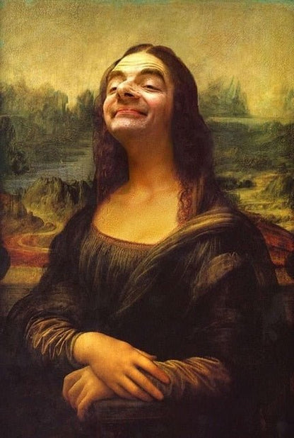 Funny Mona Lisa Canvas Wall Art Print