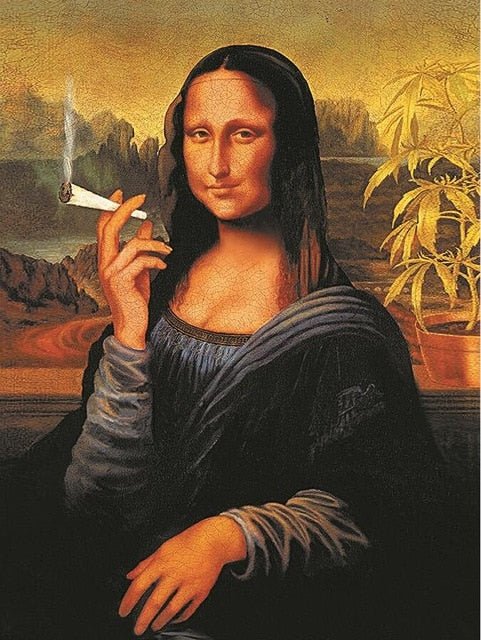 Funny Famous Mona Lisa Print Poster