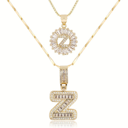 Fine 14k Gold Initial Diamond Pendant Necklace