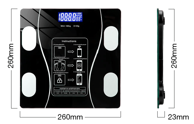 Smart Digital Body Fat Scale with Mobile App