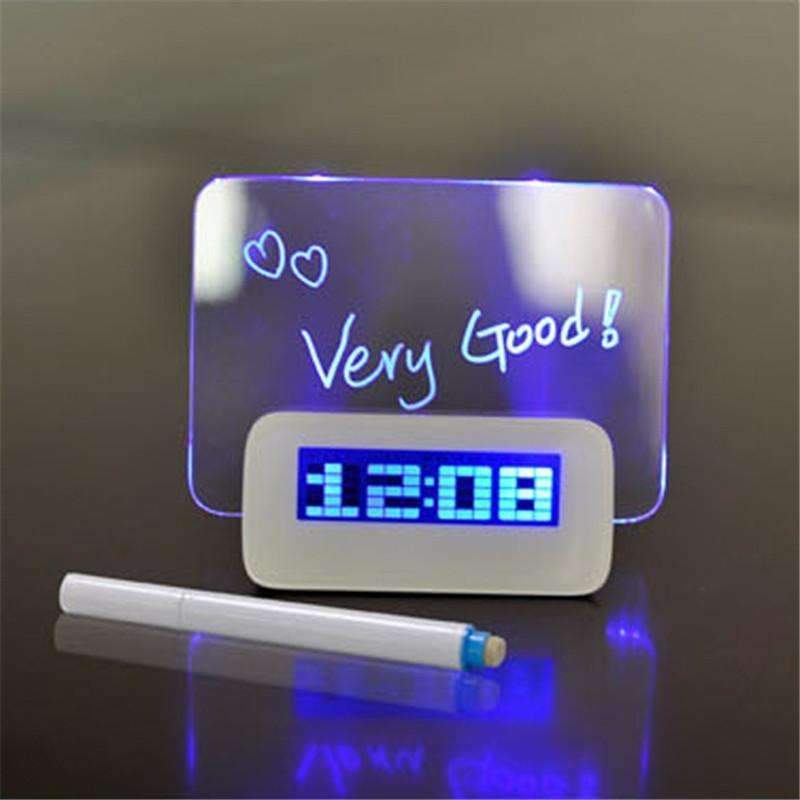 Bright Blue Digital LED Alarm Clock - Luxicro