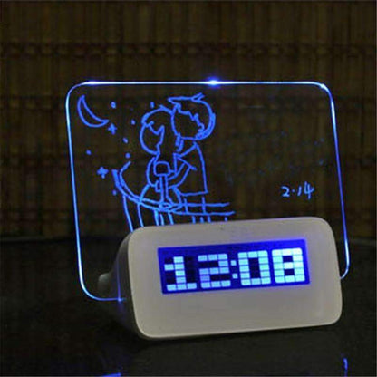 Bright Blue Digital LED Alarm Clock