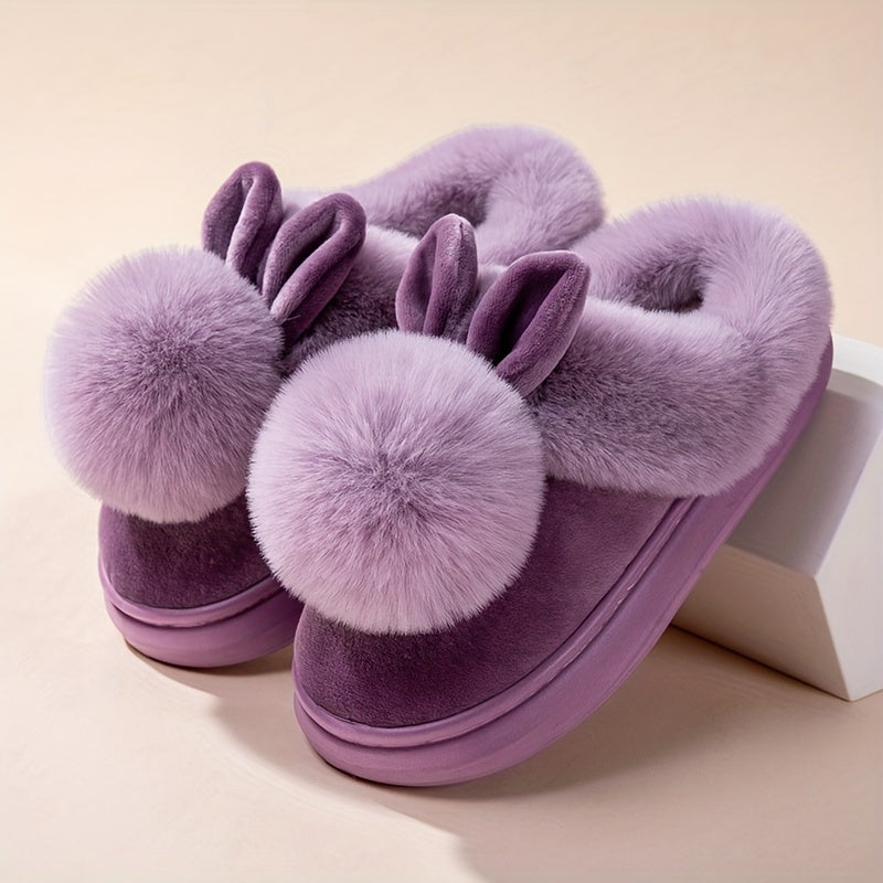 Cute Bunny Fuzzy Slippers - Luxicro