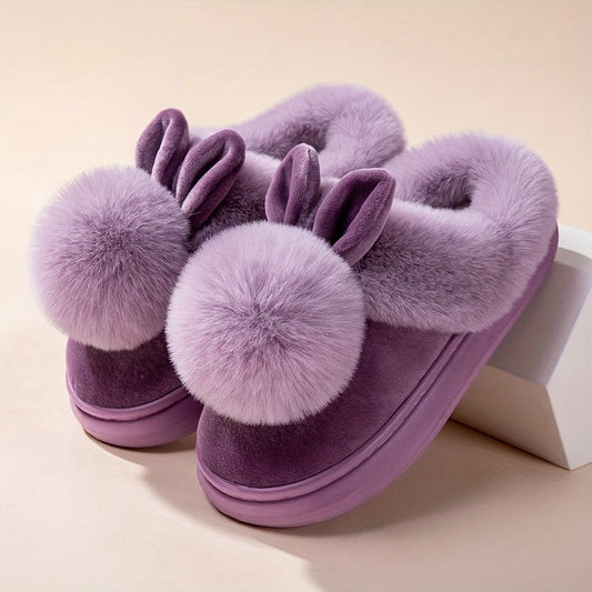 Cute Bunny Fuzzy Slippers - Luxicro