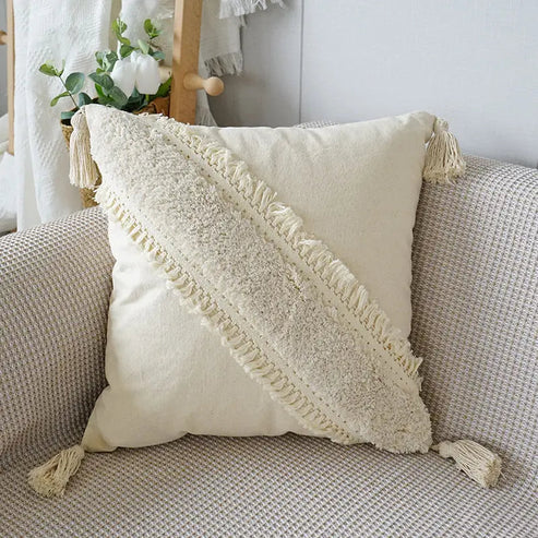Decorative Soft Fringe Accent Pillow - Luxicro