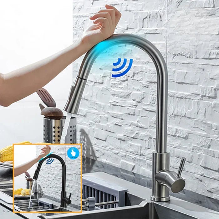 Hands Free Automatic Kitchen Faucet with Pull Out Spray