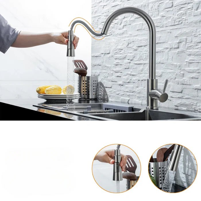 Hands Free Automatic Kitchen Faucet with Pull Out Spray