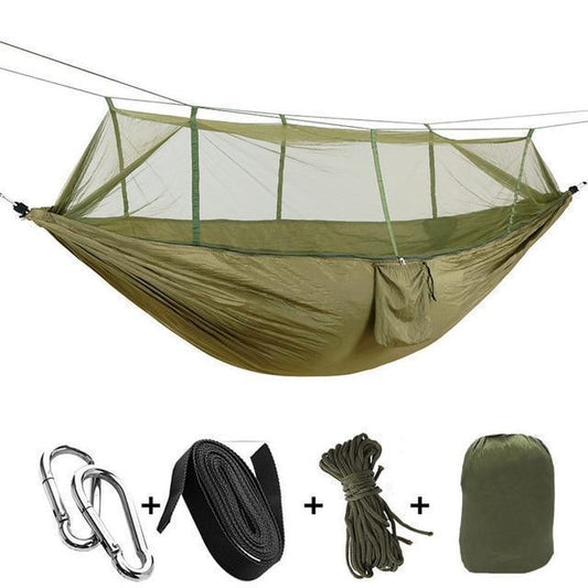 Compact Travel Hammock with Bug Net - Luxicro