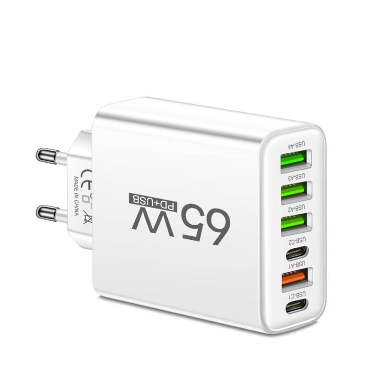 Fast 6 Port USB Charger for Home and Travel Use - Luxicro