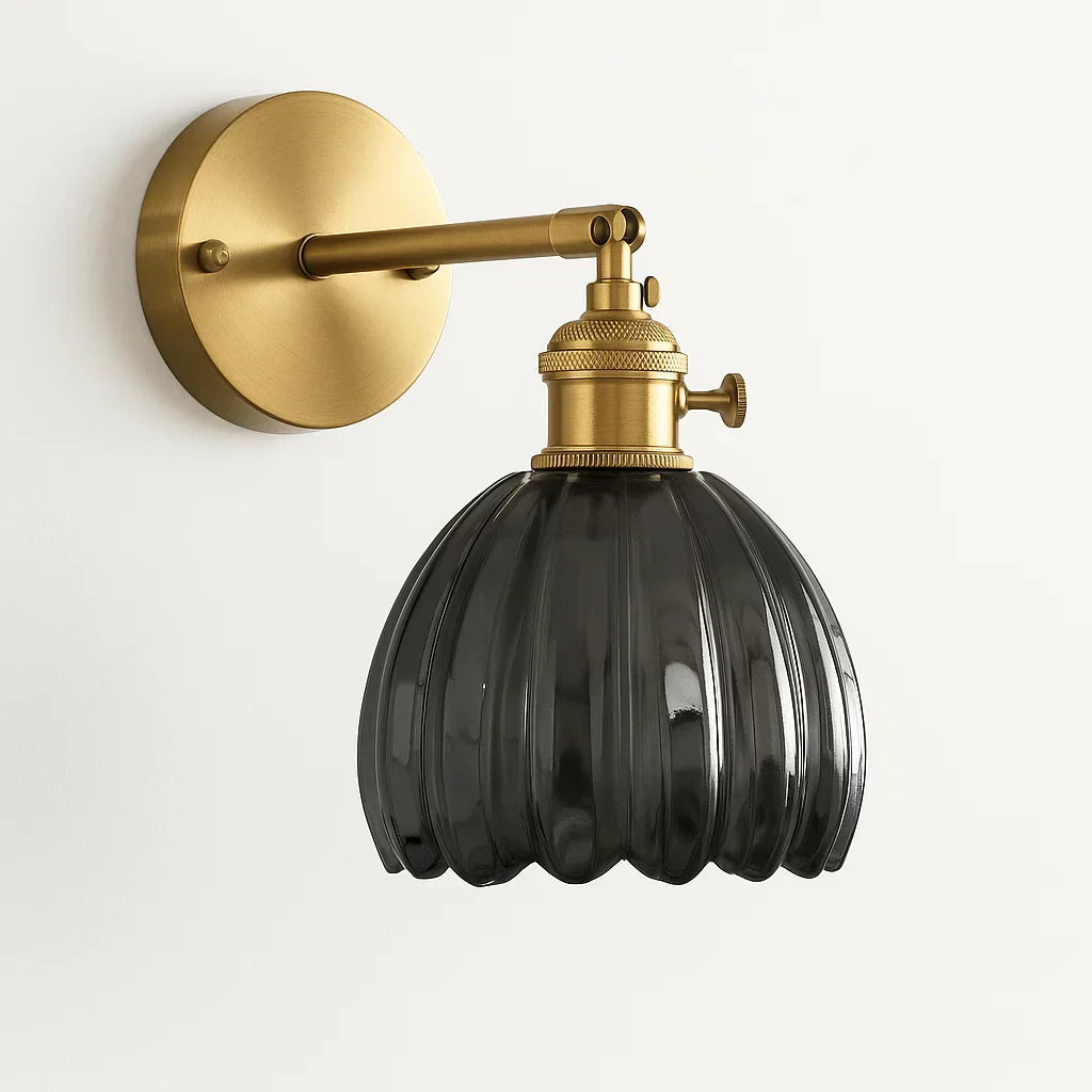 Floral Classic Glass Sconce Light