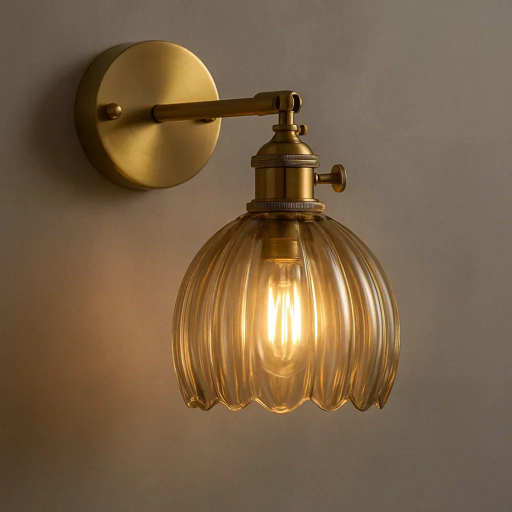 Floral Style Classic Glass Sconce Light - Luxicro