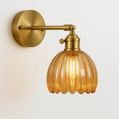 Floral Classic Glass Sconce Light