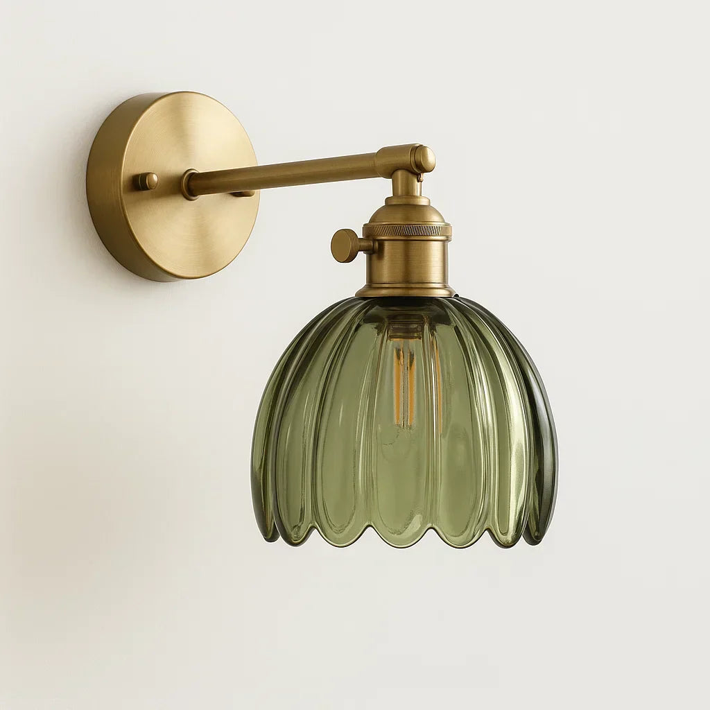 Floral Classic Glass Sconce Light