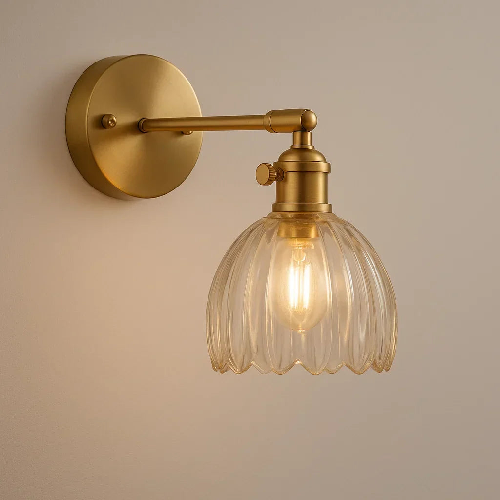 Floral Classic Glass Sconce Light