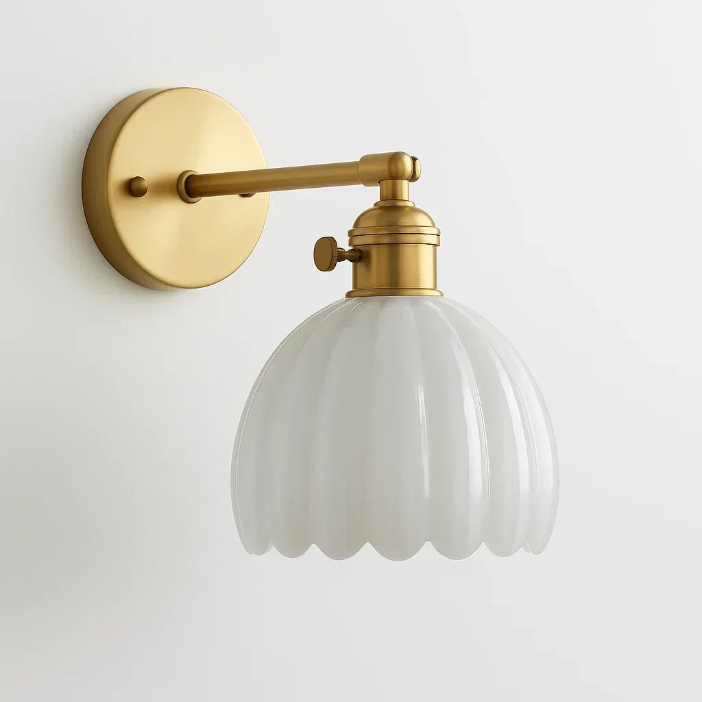 Floral Style Classic Glass Sconce Light