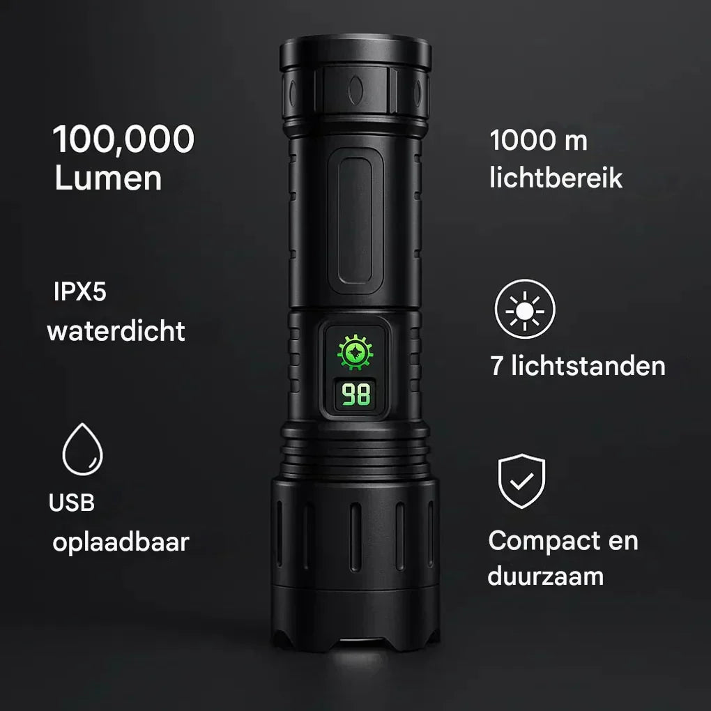 Bright LED Rechargeable Flashlight Torch