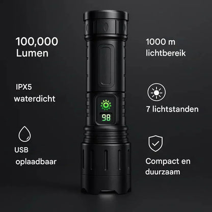 Bright LED Rechargeable Flashlight Torch