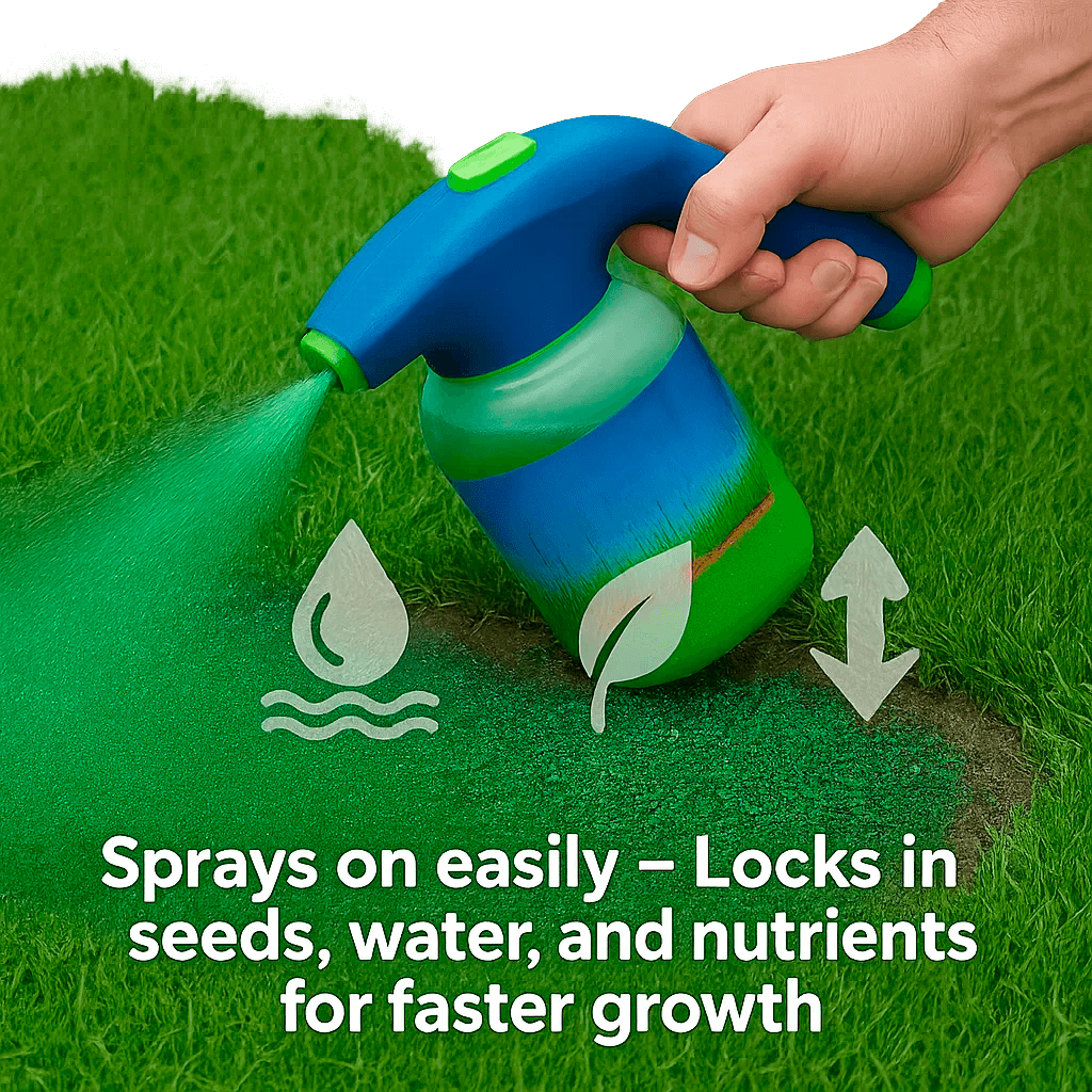 Quick Fix Grass Seed Spray for Thin Lawn Areas