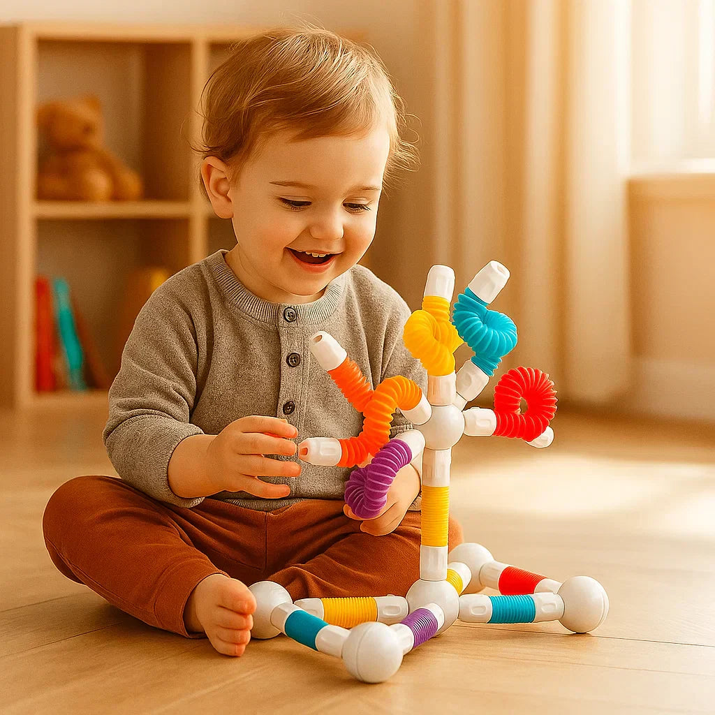 Vibrant Building Magnet Blocks Toy Set - Luxicro
