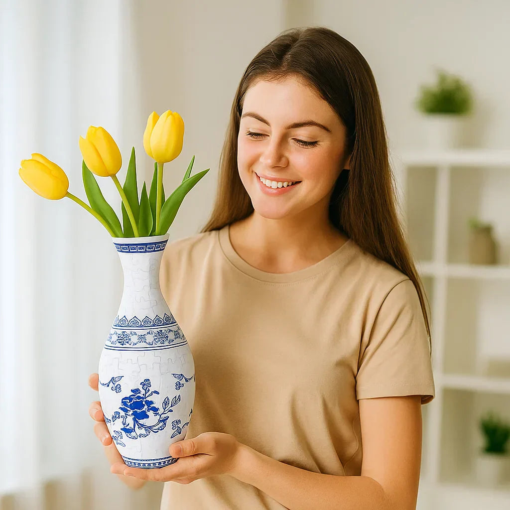 Colorful Flower Shaped Puzzle Vase - Luxicro