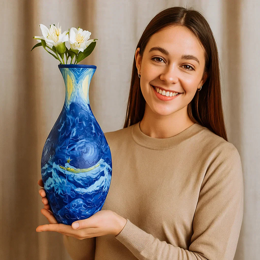 Colorful Flower Shaped Puzzle Vase