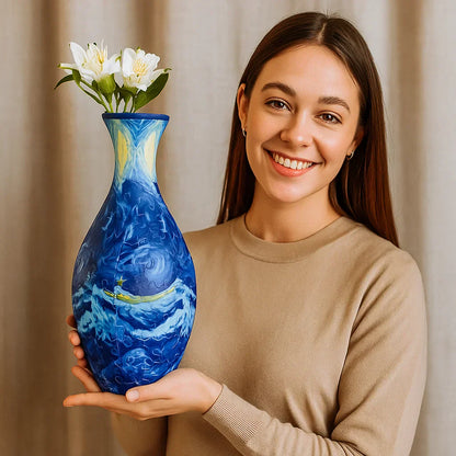 Colorful Flower Shaped Puzzle Vase
