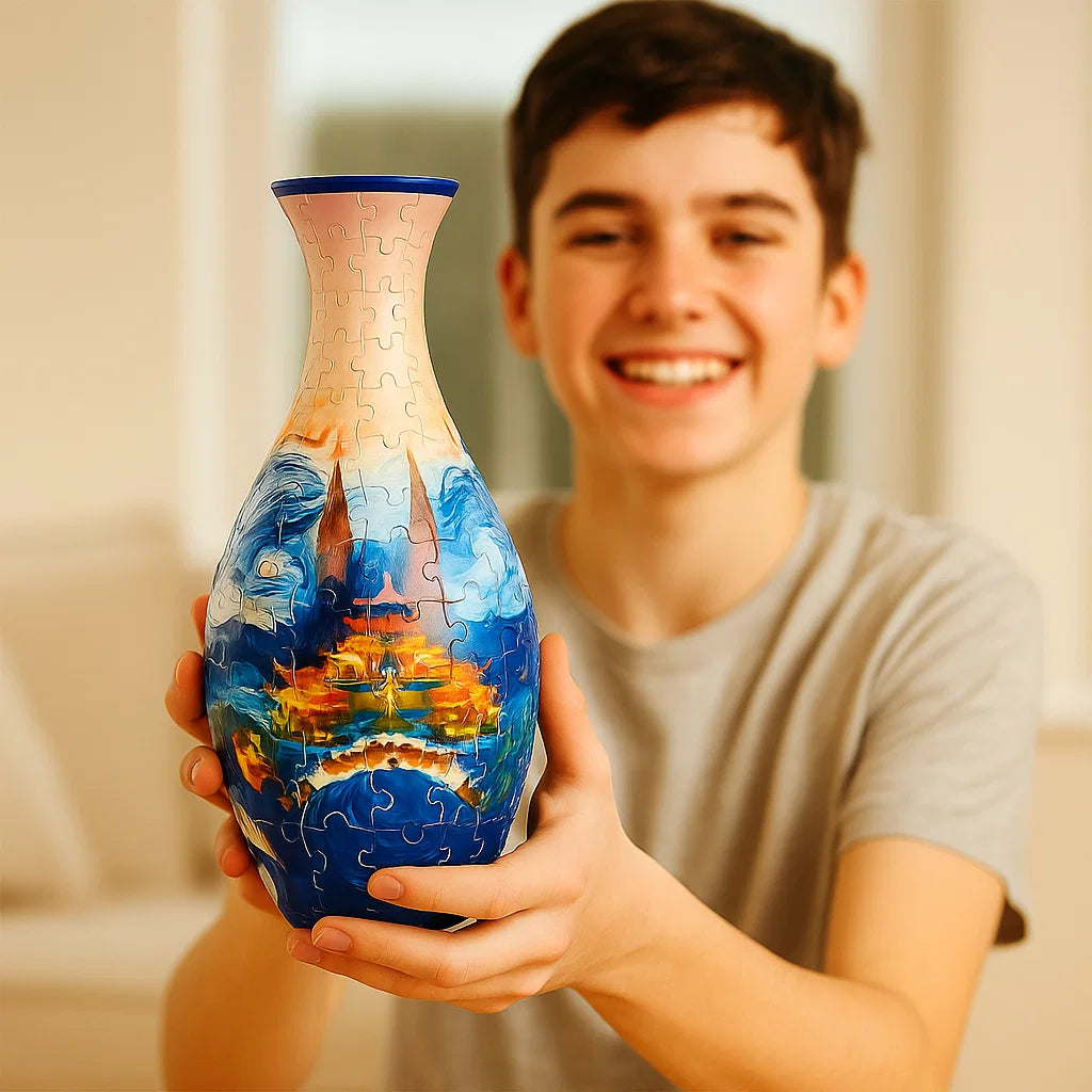 Colorful Flower Shaped Puzzle Vase