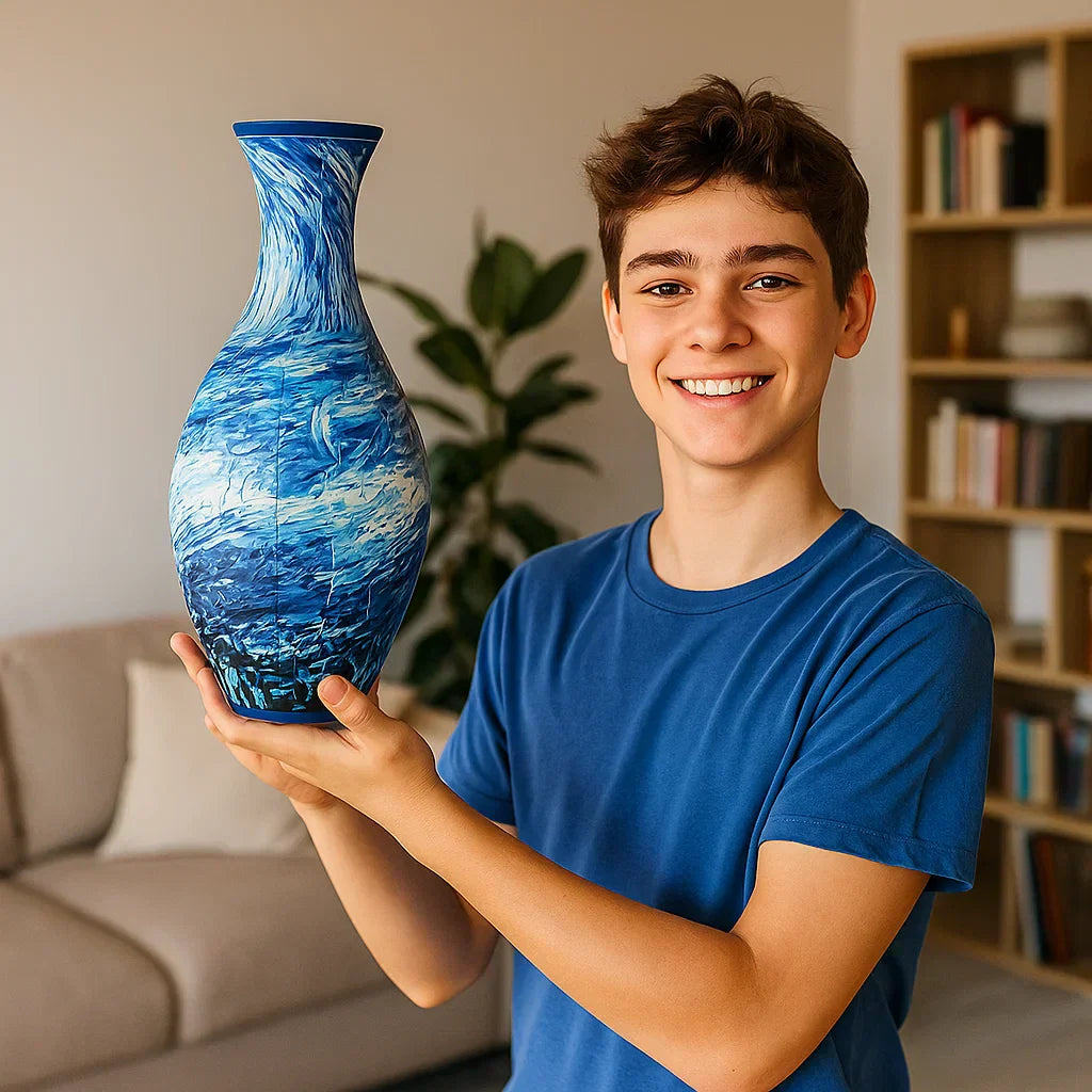 Colorful Flower Shaped Puzzle Vase