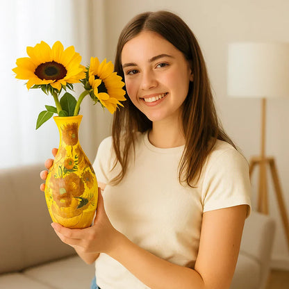 Colorful Flower Shaped Puzzle Vase