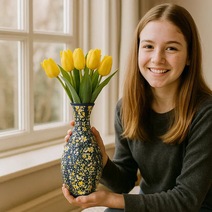 Colorful Flower Shaped Puzzle Vase