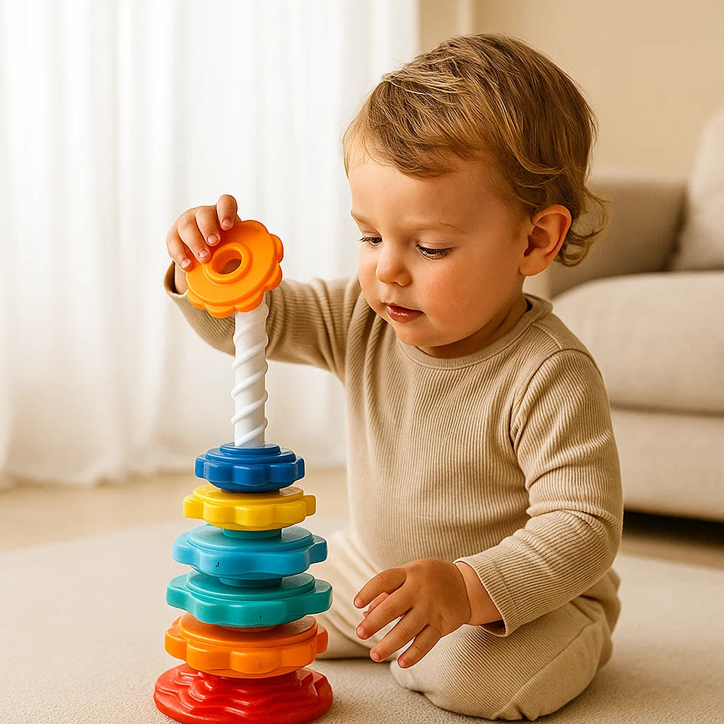 Bright Fun Spinning Top Childrens Play Tower - Luxicro